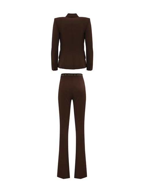 Tailleur in crepe Coffee Elisabetta Franchi | TP00156E2EA3